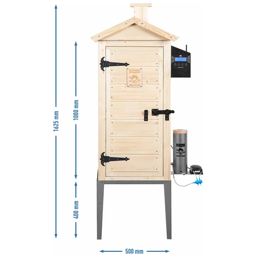 Røghus med Wi-Fi, 200 L- dragON WOOD 100IQ med elektrisk varme modul og controller - 14