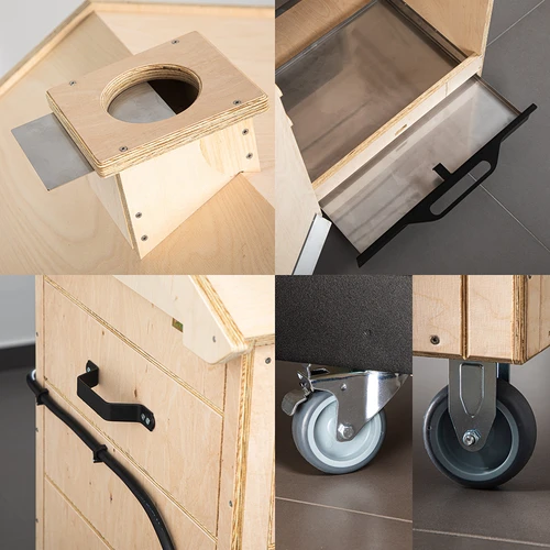 Røgovn dragON PLYWOOD NATURE – rammeløs, modulopbygget, med Wi‑Fi-styring, 320L - 6