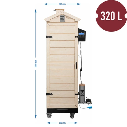 Røgovn dragON PLYWOOD NATURE – rammeløs, modulopbygget, med Wi‑Fi-styring, 320L - 8