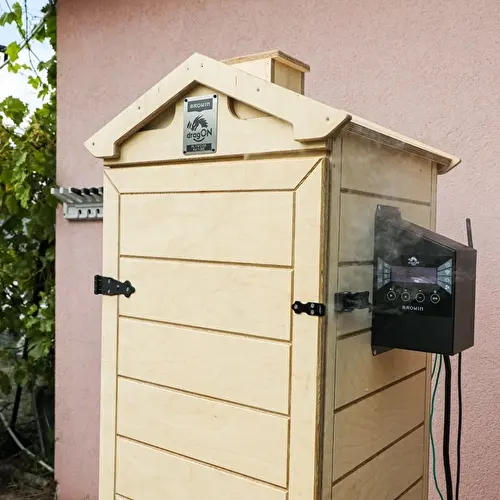 Røgovn dragON PLYWOOD NATURE – rammeløs, modulopbygget, med Wi‑Fi-styring, 320L - 9