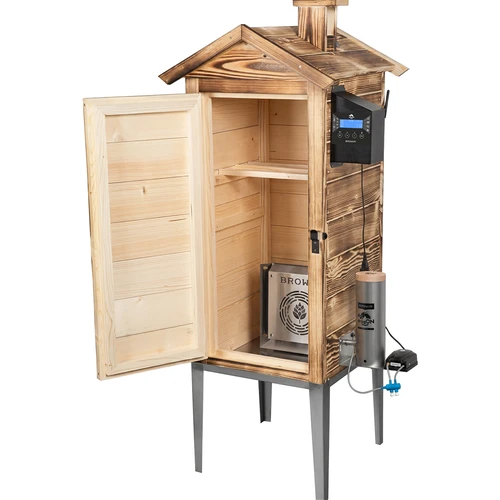 Røgovn med Wi‑Fi, 200 L – dragON WOOD 100IQ med elektrisk varmemodul og styring, i flammebehandlet træ - 2