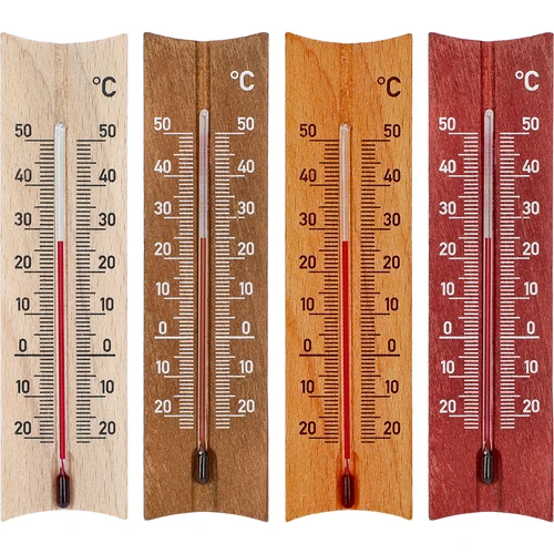 Rumtermometer i træ (-20 til +50°C), 15 cm, mix