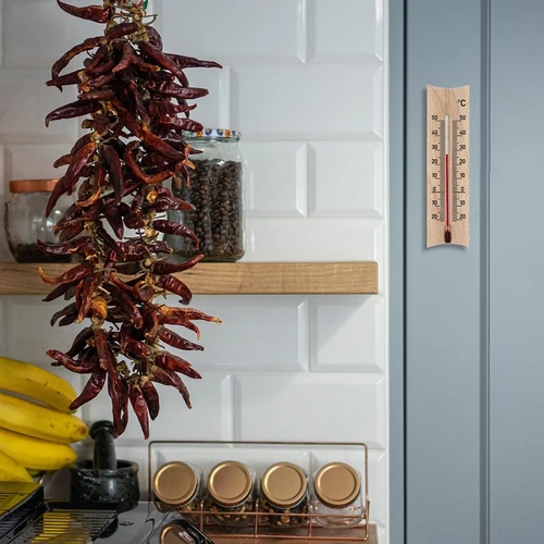 Rumtermometer i træ (-20 til +50°C), 15 cm, mix - 7