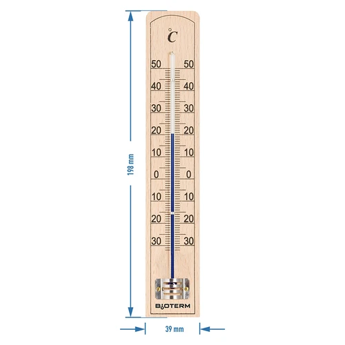 Rumtermometer med forstærket kapillarbeskyttelse (-30°C til +50°C) 20cm - 2