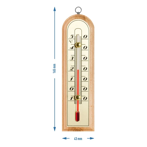 Rumtermometer med gylden skala (-10°C til +50°C) 16cm - 2