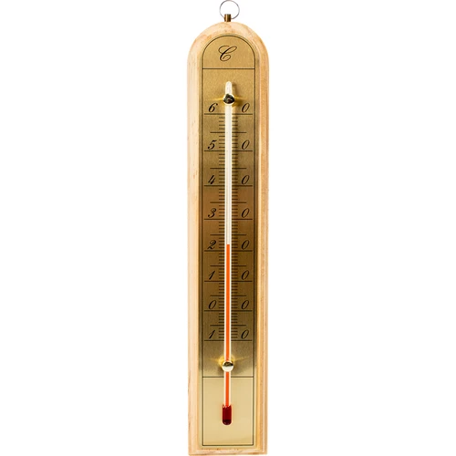 Rumtermometer med gylden skala (-10°C til +60°C) 28cm mix  - 1 