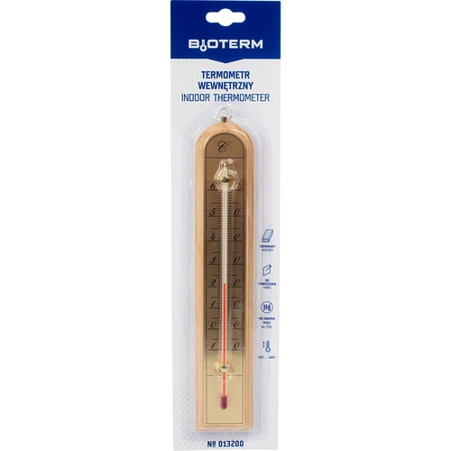 Rumtermometer med gylden skala (-10°C til +60°C) 28cm mix - 4