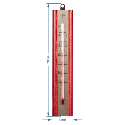Rumtermometer med gylden skala (-40°C til +50°C) 16cm mix - 2