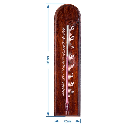 Rumtermometer med mønster (-20°C til +50°C) 18cm mix - 3