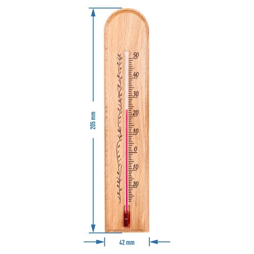 Rumtermometer med mønster (-20°C til +50°C) 20cm - 2