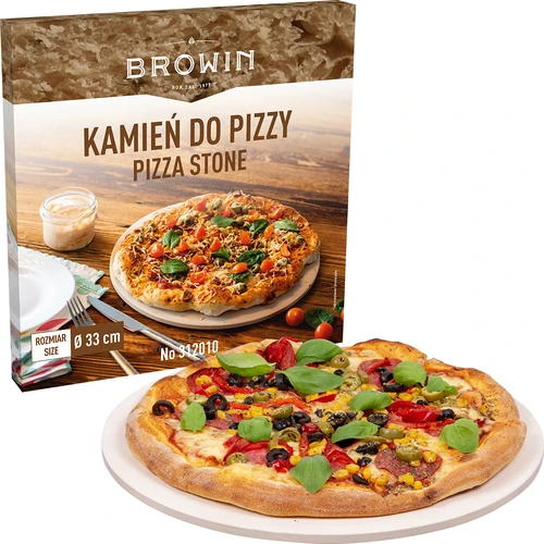 Rund pizzasten, lavet af cordierit, diameter 33 cm - 6