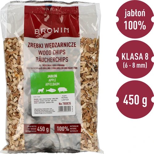 Rygeflis til røgning/grill, æble, 450 g, kl. 8 - 3