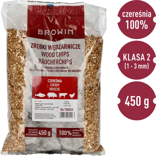 Rygeflis til røgning/grillning, kirsebær, 450 g, kl. 2 - 3