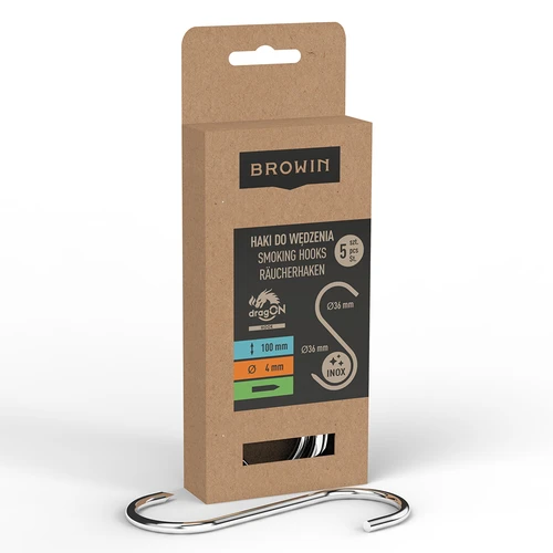 Rygekroge - S-formede, spidse, 4 mm x 100 mm, 5 stk. - 2