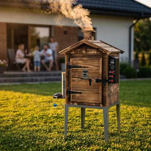 Røgovn 115 L dragON Wood 60E – trærøgovn, brændefyret, med elektrisk varmelegeme og styring - 12