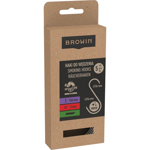 S-kroge til røgning – spids skåret i 45°, 5 mm x 150 mm, 5 stk. - 3