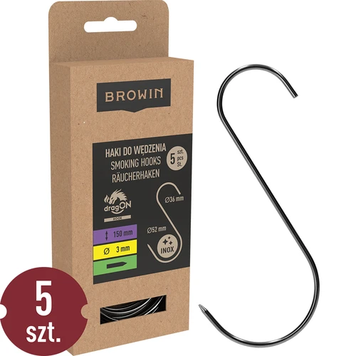 S-kroge til røgning – spidsede, 3 mm x 150 mm, 5 stk.