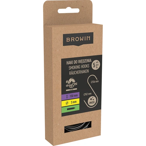 S-kroge til røgning – spidsede, 3 mm x 150 mm, 5 stk. - 3