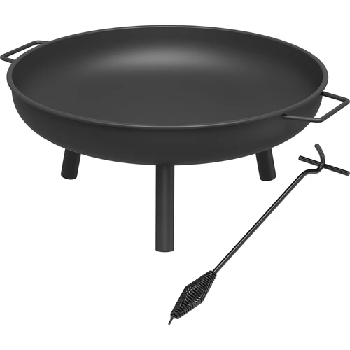 Sæt bålsted Ø 58 cm og ildrager-håndtag til gryde eller støbejernskrukke låg