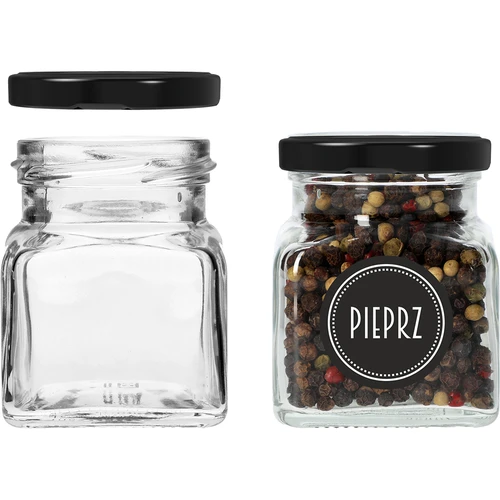 Sæt med 12 x 120ml krukke + 30 etiketter til krydderimærkning - 7