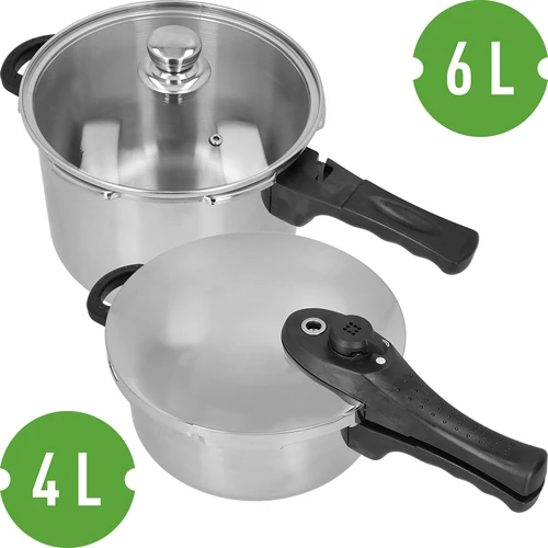 Trykkogersæt i rustfrit stål, 4 og 6 liter - 3