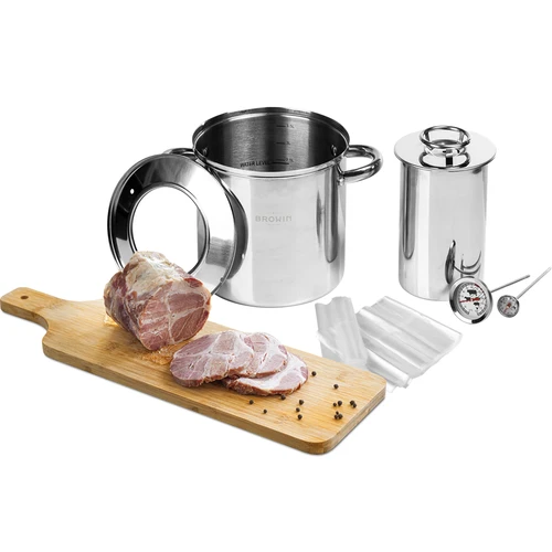 Sæt med vandkappe-skinkekoger 1,5 kg + gryde - 17