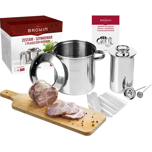 Sæt med vandkappe-skinkekoger 1,5 kg + gryde - 18