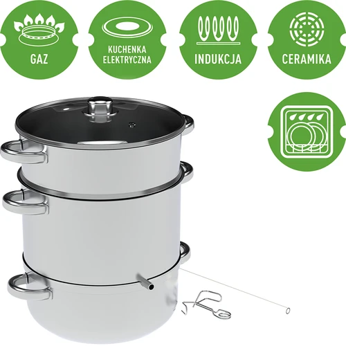 Saftkoger rustfrit stål 8 L - 3