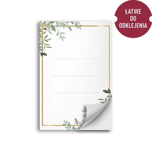 Selvklæbende etiketter 60 x 90 mm til flasker, krukker, gaver med blomsterdesign - 20 stk. - 2