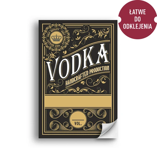 Selvklæbende etiketter 60x90 mm til flasker, vodka, 3 designs 20 stk. - 6