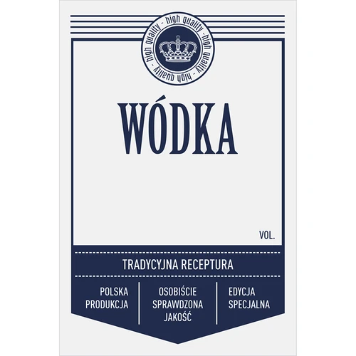 Selvklæbende etiketter 60x90 mm til flasker, vodka, 3 designs 20 stk. - 5