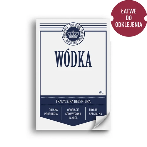 Selvklæbende etiketter 60x90 mm til flasker, vodka, hvide, 20 stk. - 2