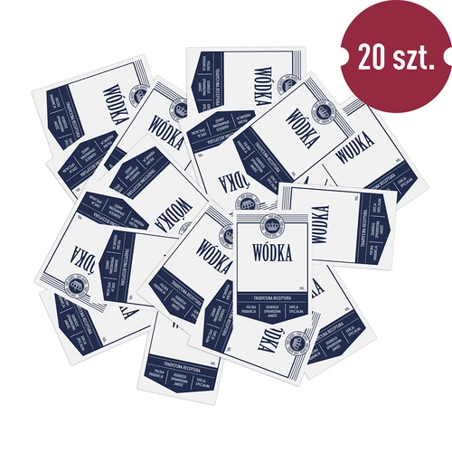 Selvklæbende etiketter 60x90 mm til flasker, vodka, hvide, 20 stk. - 3