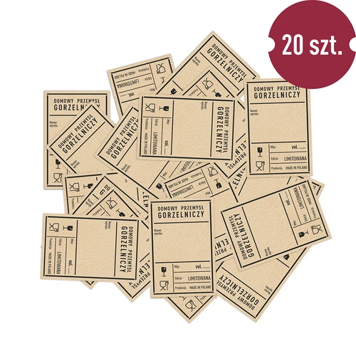 Selvklæbende etiketter 60x90 mm til flasker, vodka, PRL, 20 stk. - 3
