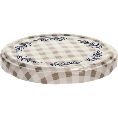 Skruelåg Ø82/6, beige ternet, 10 stk. - 3