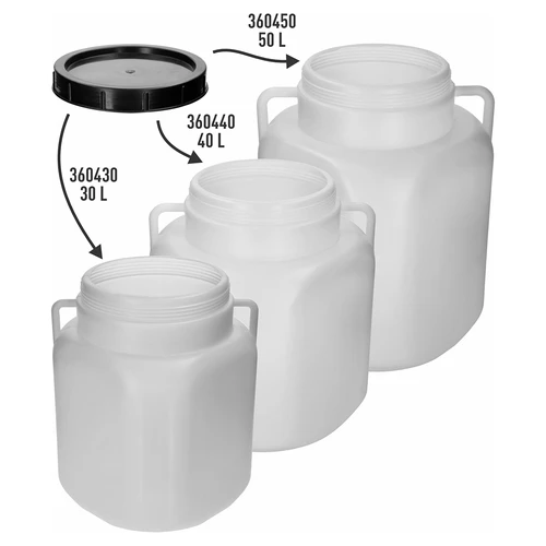 Skruelåg til firkantede tønder 30, 40 og 50 L, Ø 22 cm - 3