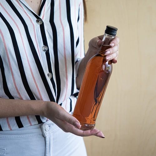 Skruelåg til flasker fi 28/18 mm - sort, 8 stk. - 6