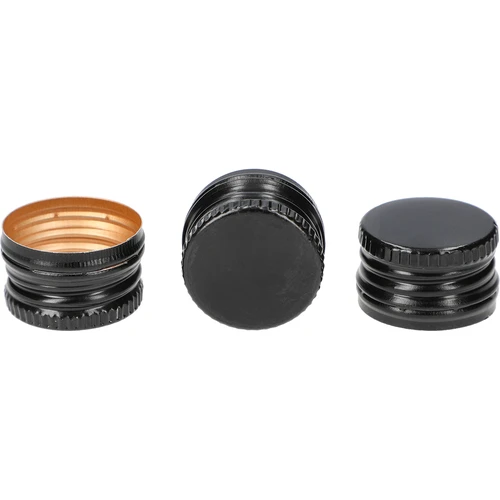 Skruelåg til flasker fi 28/18 mm - sort, 8 stk. - 2