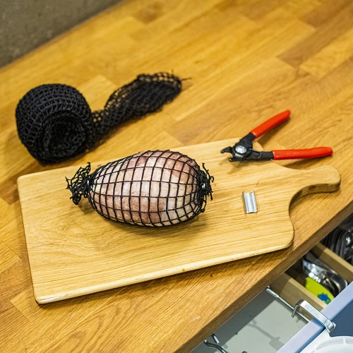 Sort pålægsnet med dimensioner 18 cm x 5 m, med termisk modstandsdygtighed op til 220°C - 5