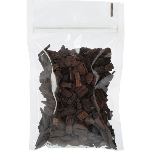 Stærkt ristede egetræ flager til aromatisering af alkohol (whisky, bourbon, brandy, cognac, øl), 50 g  - 1 