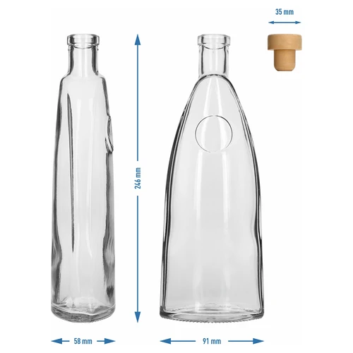 Flaske ”Staromiejska” med svampeprop i kork, 500 ml, 1 stk. - 6