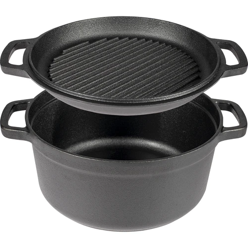 Støbejernsgryde med pande, 3,5 L  - 1 