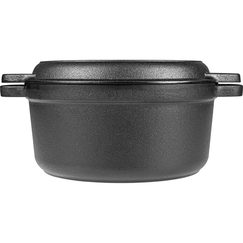 Støbejernsgryde med pande, 5 L + 1 L - 5