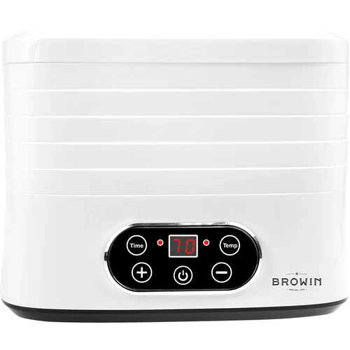 Svampetørrer, frugter, grøntsager og urter med temp regulering, 240W, hvid  - 1 