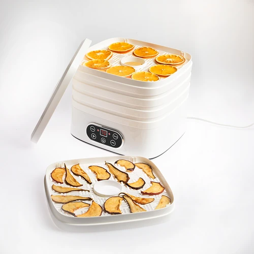 Svampetørrer, frugter, grøntsager og urter med temp regulering, 240W, hvid - 7