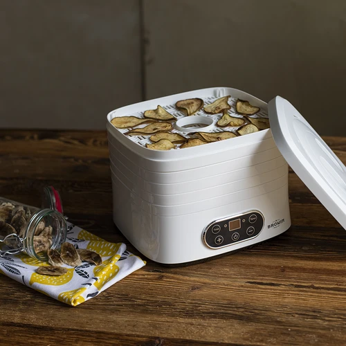 Svampetørrer, frugter, grøntsager og urter med temp regulering, 240W, hvid - 16