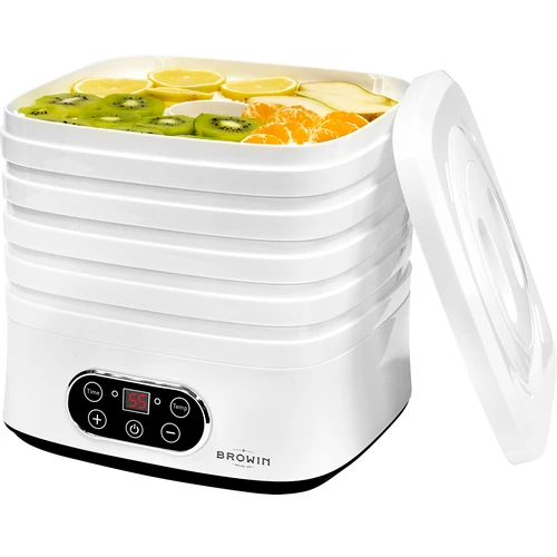 Svampetørrer, frugter, grøntsager og urter med temp regulering, 240W, hvid - 8