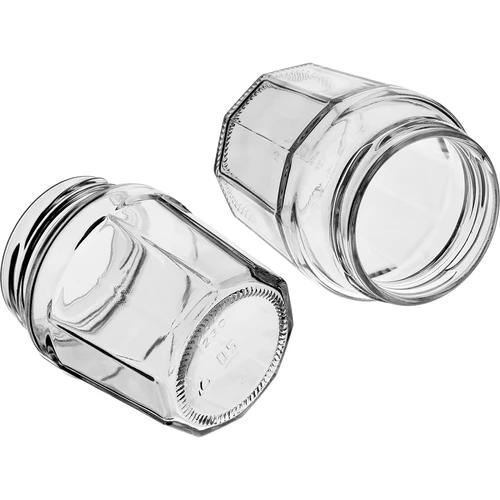 Syltetøjsglas 230ml med sort låg fi63/4 - 6 stk - 7