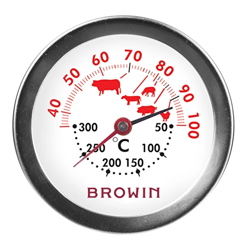 Termometer med dobbelt skala (30°C til 100°C) / (50°C til 300°C) 13,0cm - 2
