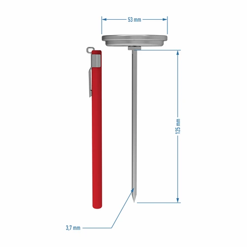 Termometer til skinkekoger 1,5 kg og 3 kg (0°C til +120°C) 12,5 cm - 4